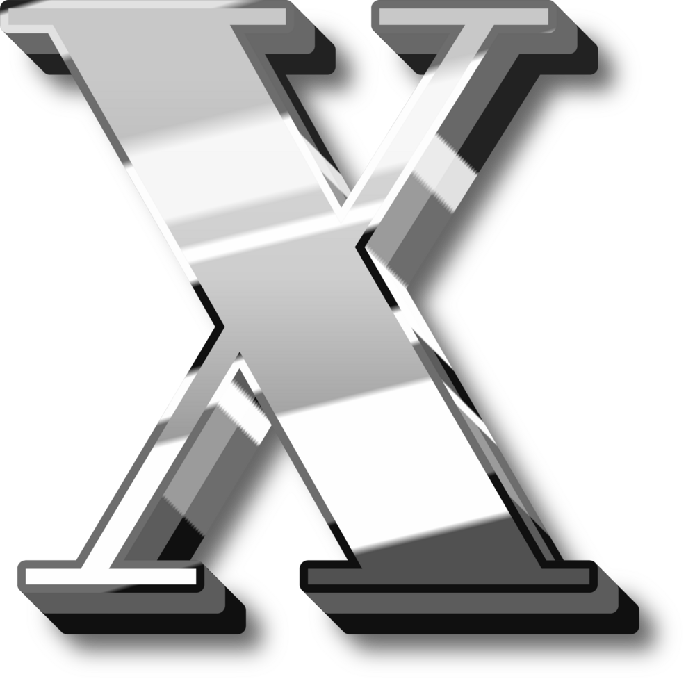 Shine Silver Alphabet Letters and Numbers png