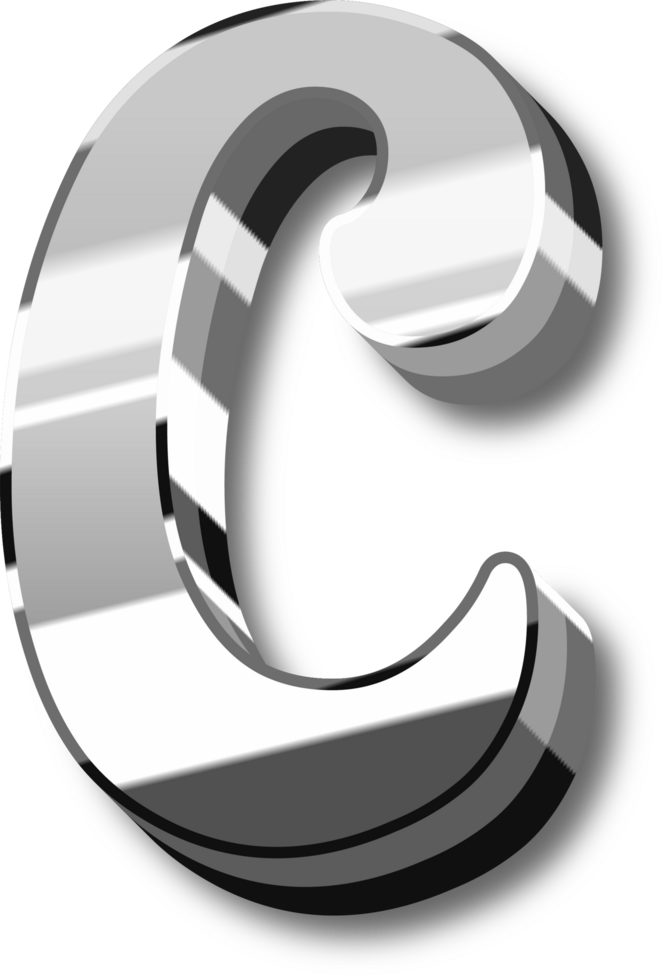 Shine Silver Alphabet Letters and Numbers png