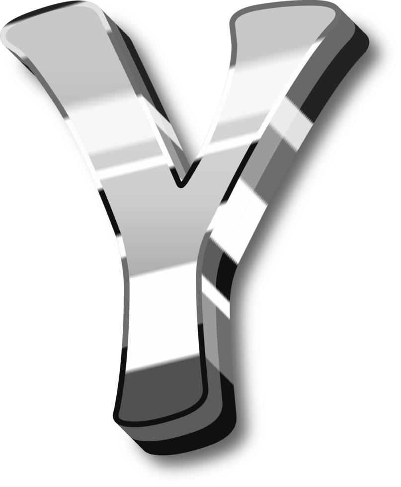 Shine Silver Alphabet Letters and Numbers png