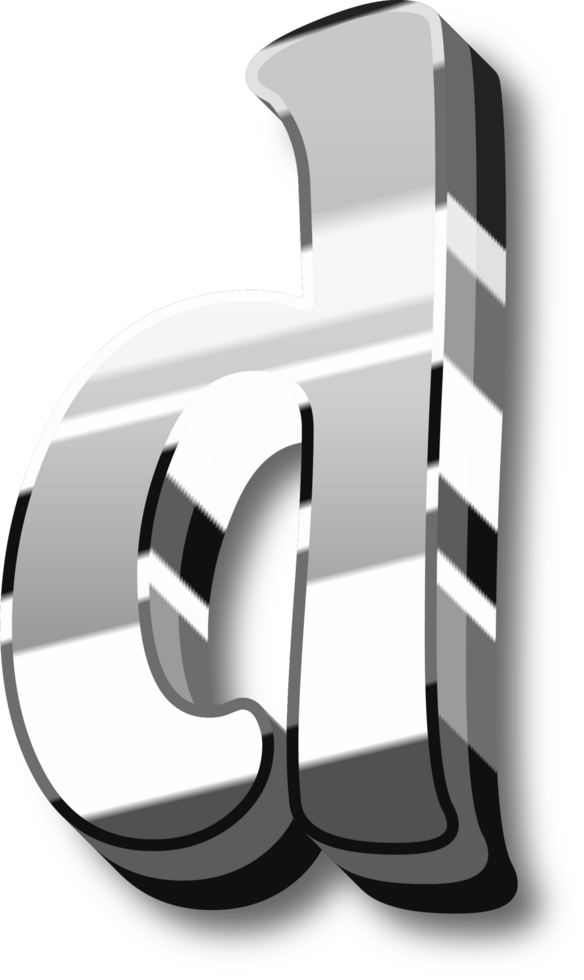 Shine Silver Alphabet Letters and Numbers png