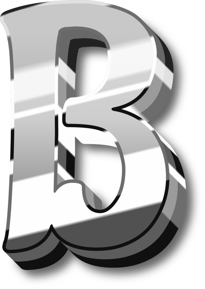 Shine Silver Alphabet Letters and Numbers png