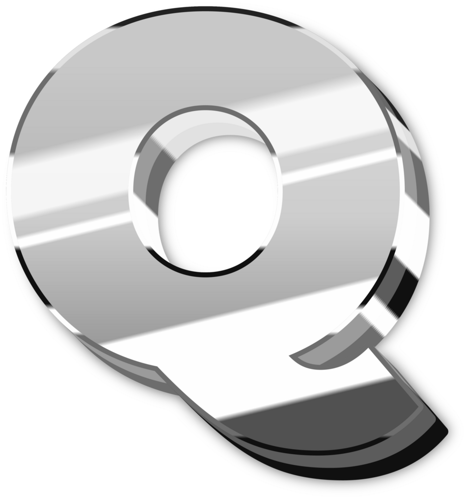 Shine Silver Alphabet Letters and Numbers png