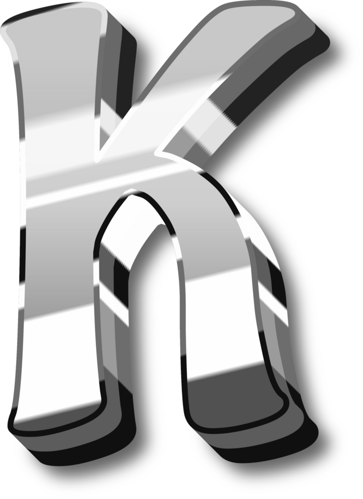Shine Silver Alphabet Letters and Numbers png
