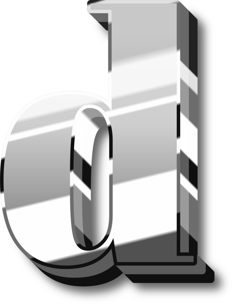 Shine Silver Alphabet Letters and Numbers png
