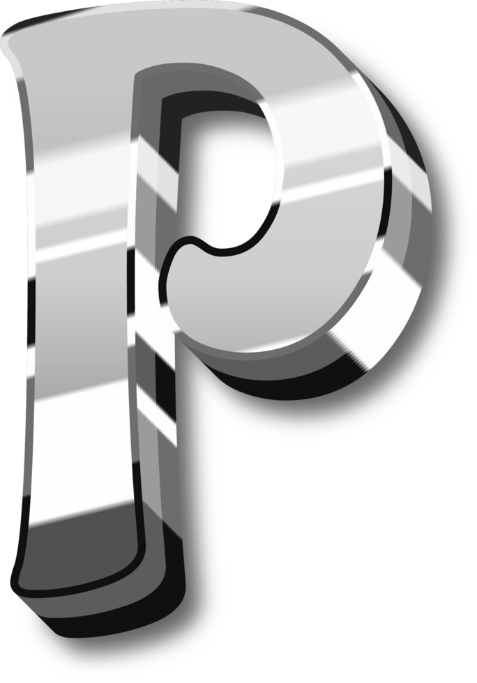 Shine Silver Alphabet Letters and Numbers png