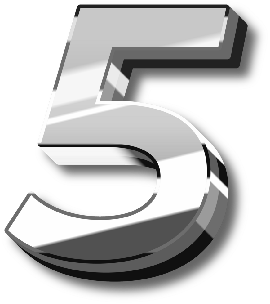 Elegant Silver Alphabet Letters and Numbers png