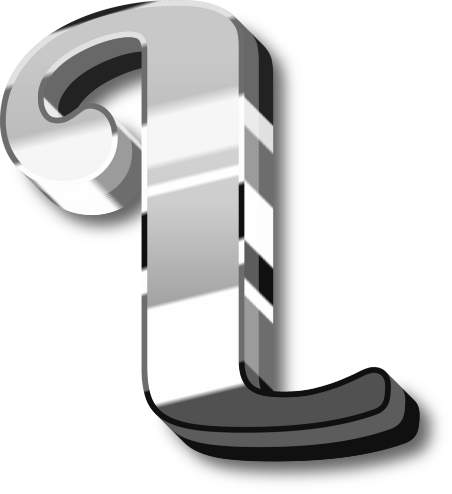 Shine Silver Alphabet Letters and Numbers png