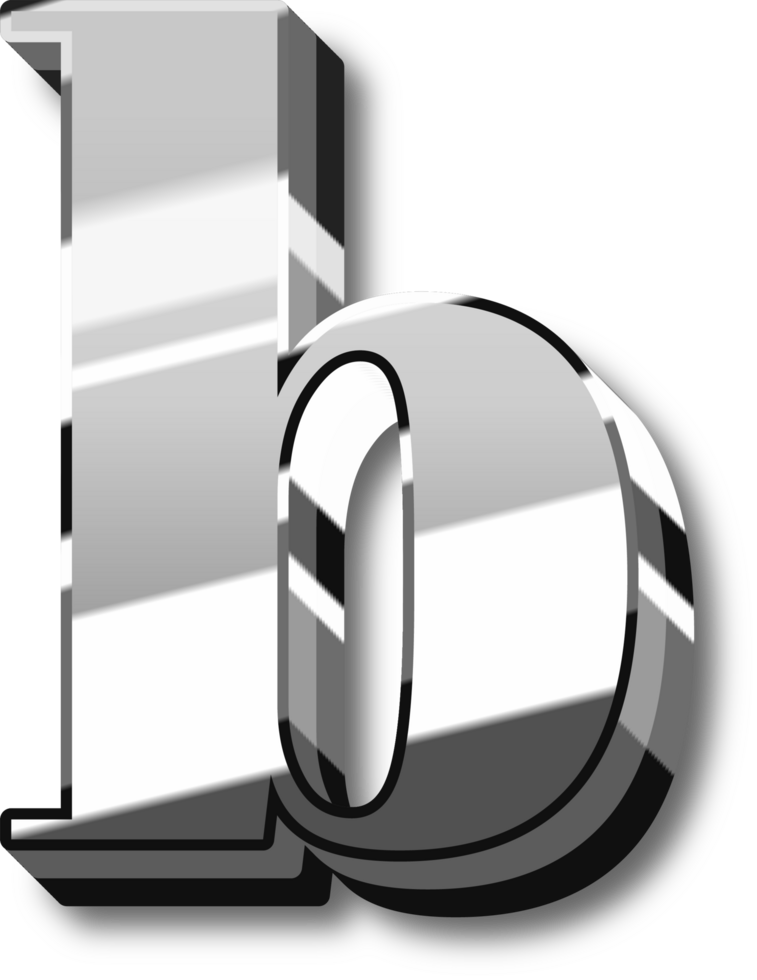 Shine Silver Alphabet Letters and Numbers png