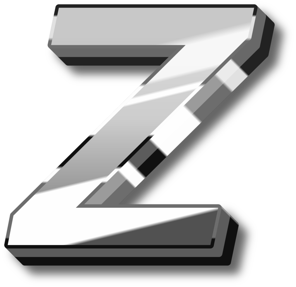 Elegant Silver Alphabet Letters and Numbers png