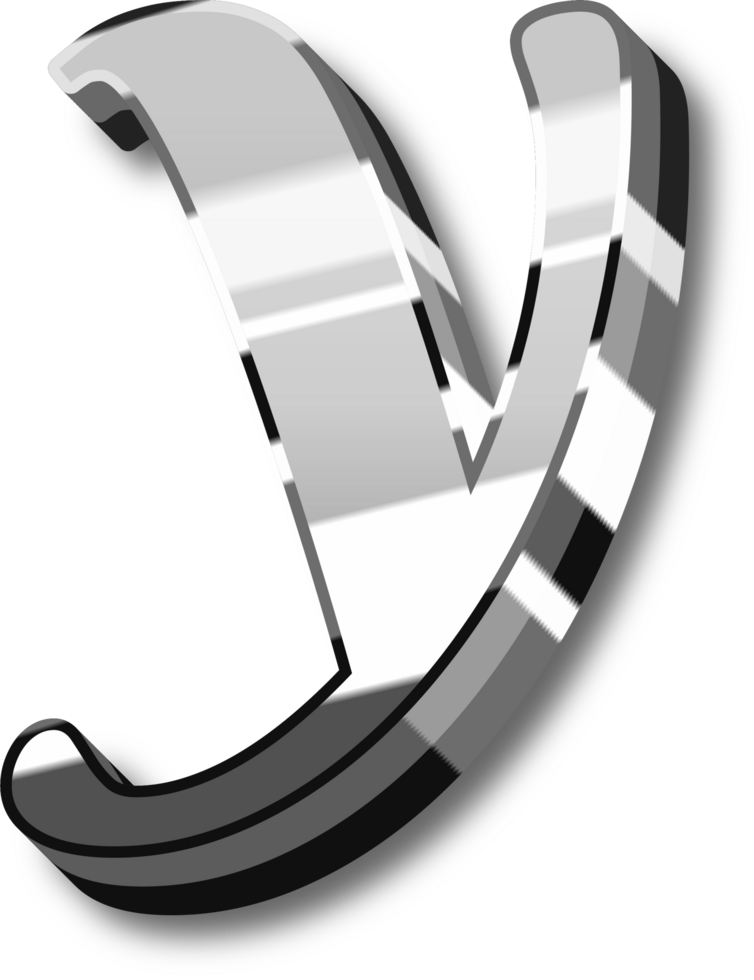 Shine Silver Alphabet Letters and Numbers png