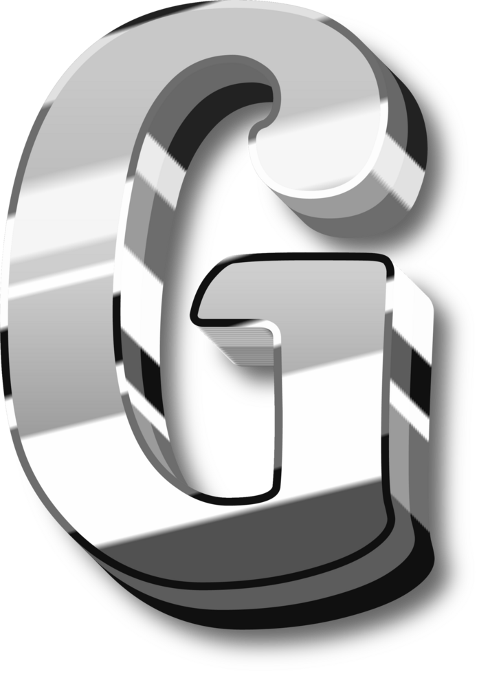 Shine Silver Alphabet Letters and Numbers png