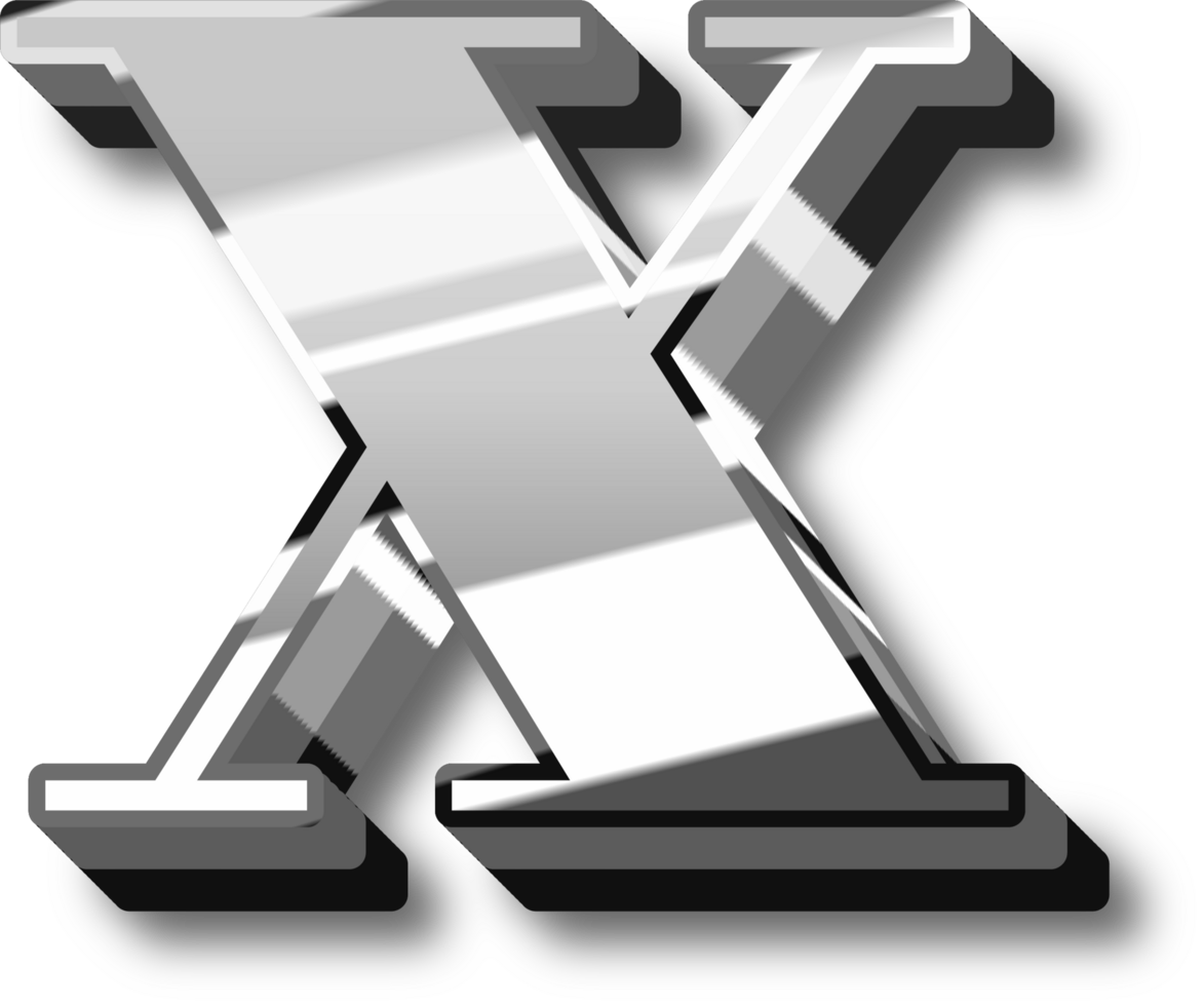 Shine Silver Alphabet Letters and Numbers png