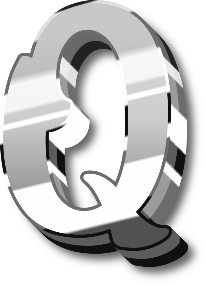 Shine Silver Alphabet Letters and Numbers png