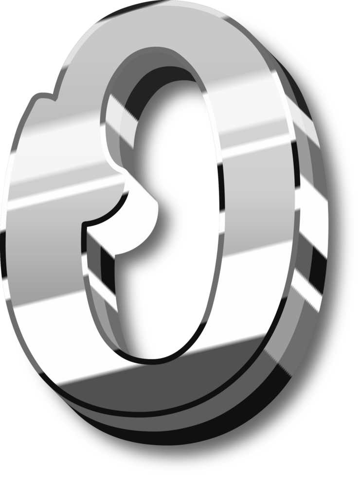 Shine Silver Alphabet Letters and Numbers png