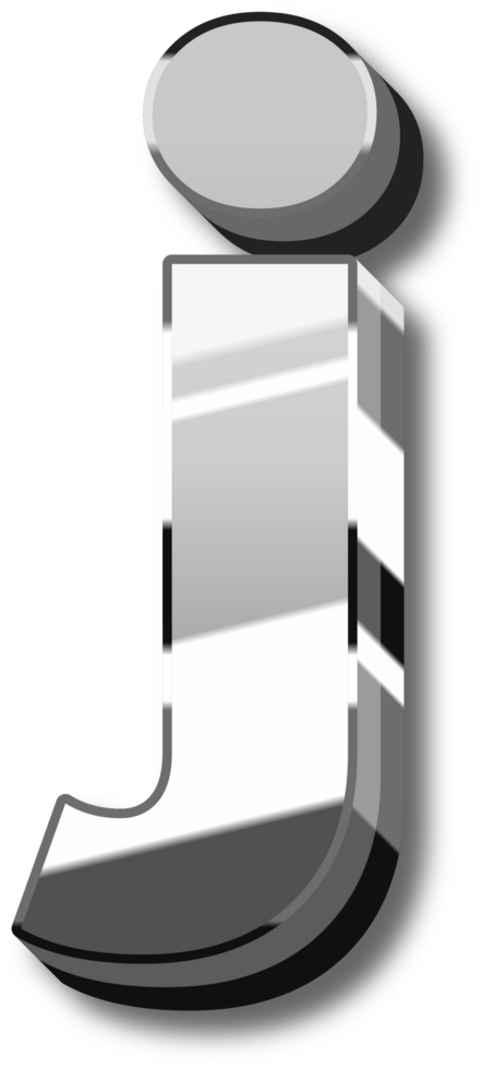 Silver Glossy Alphabet Letter and Number png