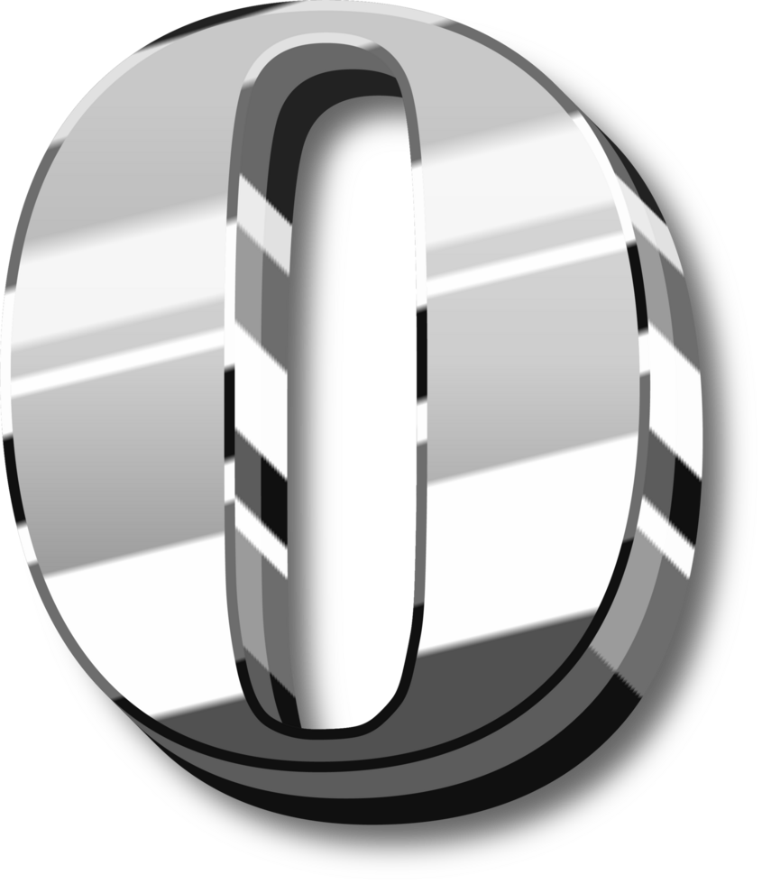 Shine Silver Alphabet Letters and Numbers png