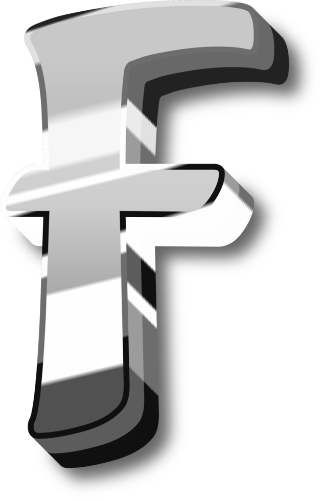Shine Silver Alphabet Letters and Numbers png