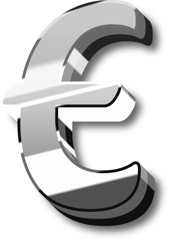 Shine Silver Alphabet Letters and Numbers png