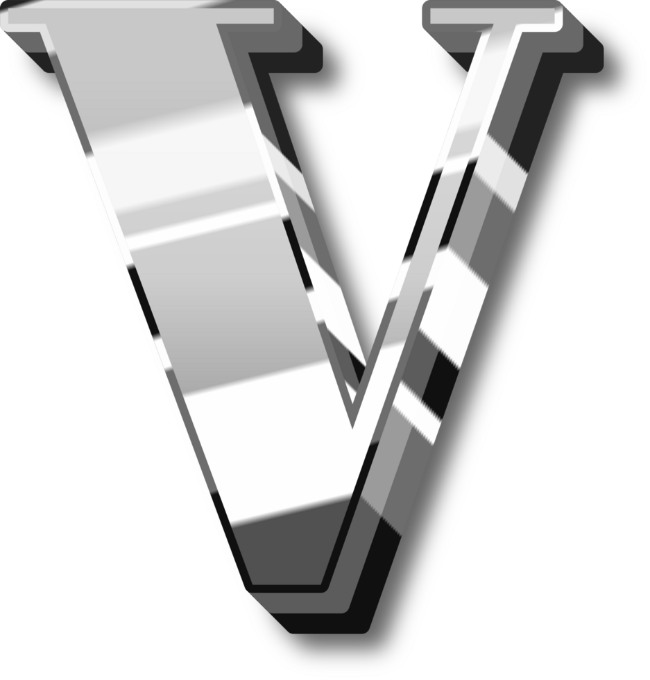 Shine Silver Alphabet Letters and Numbers png