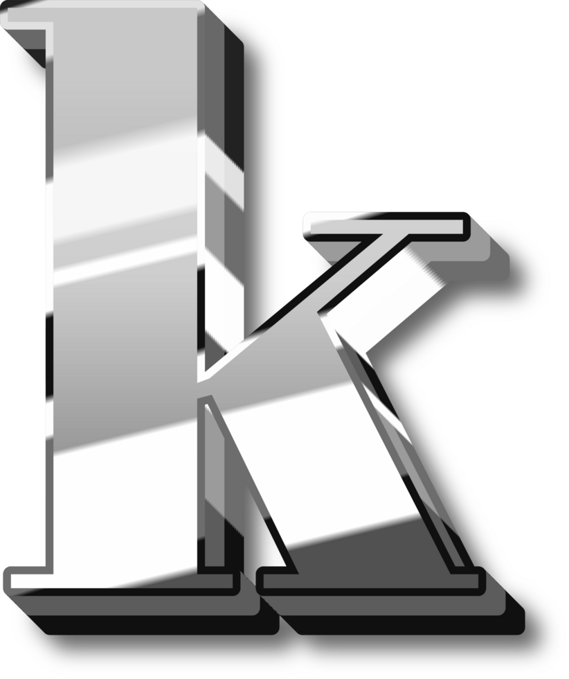 Shine Silver Alphabet Letters and Numbers png
