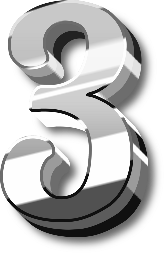 Shine Silver Alphabet Letters and Numbers png