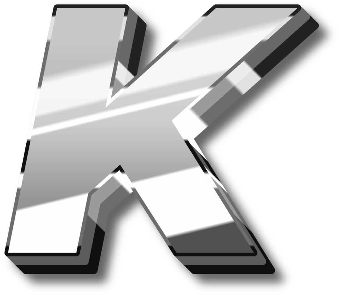 Silver Glossy Alphabet Letter and Number png