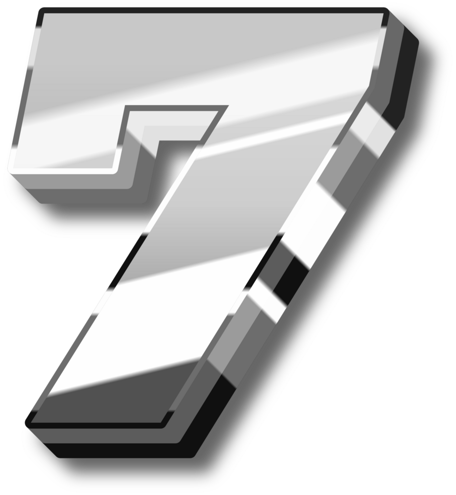 Silver Glossy Alphabet Letter and Number png
