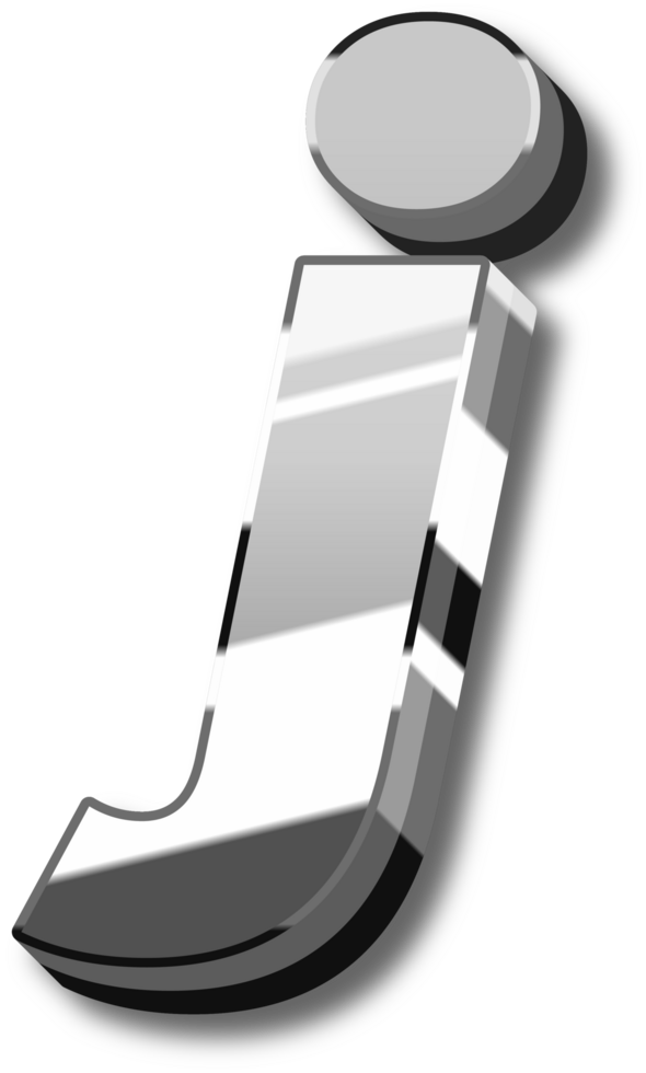Silver Glossy Alphabet Letter and Number png