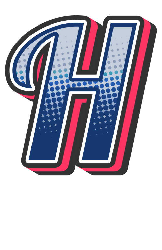 Comic Halftone Alphabet Letter and Number png