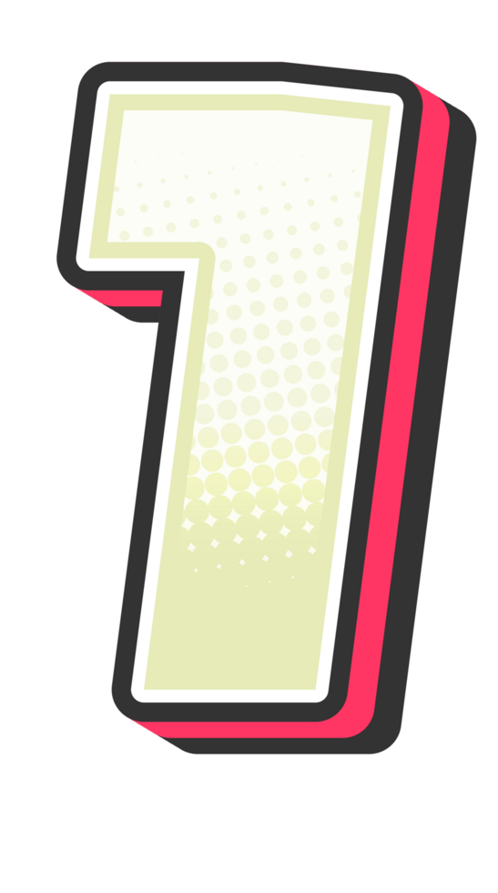 Comic Halftone Alphabet Letter and Number png