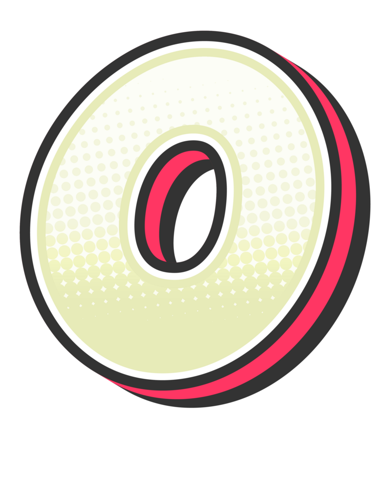 Comic Halftone Alphabet Letter and Number png