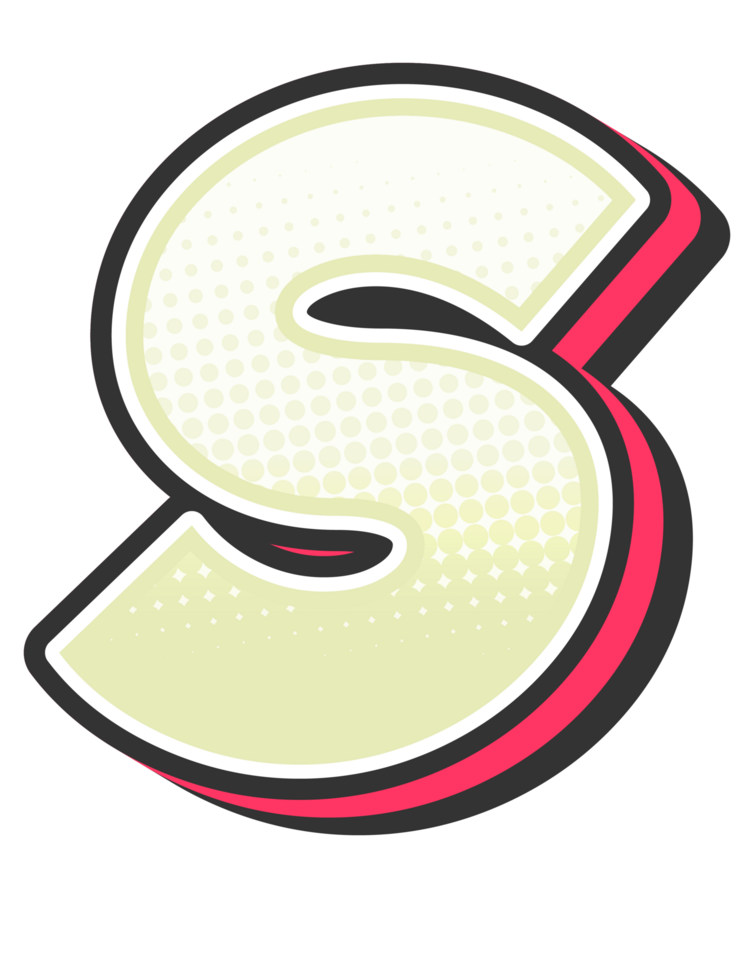 Comic Halftone Alphabet Letter and Number png