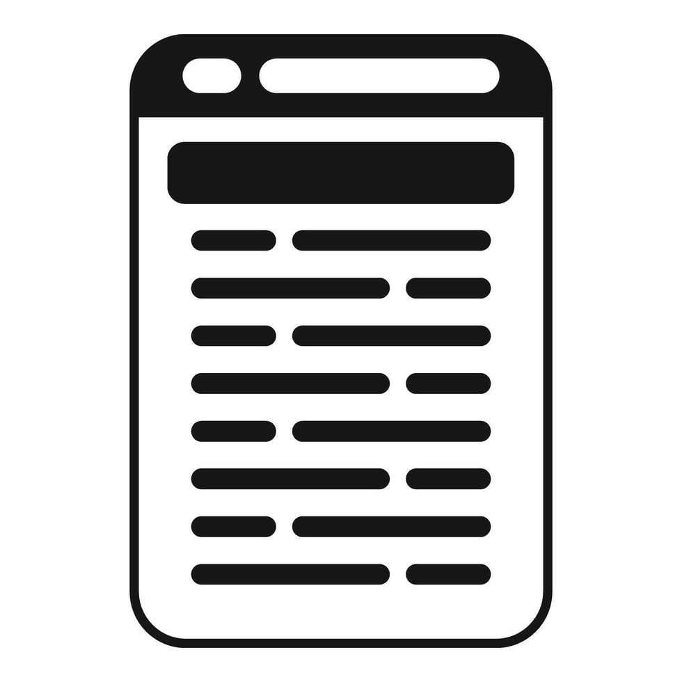 Online teaching media device icon simple . Study web app vector