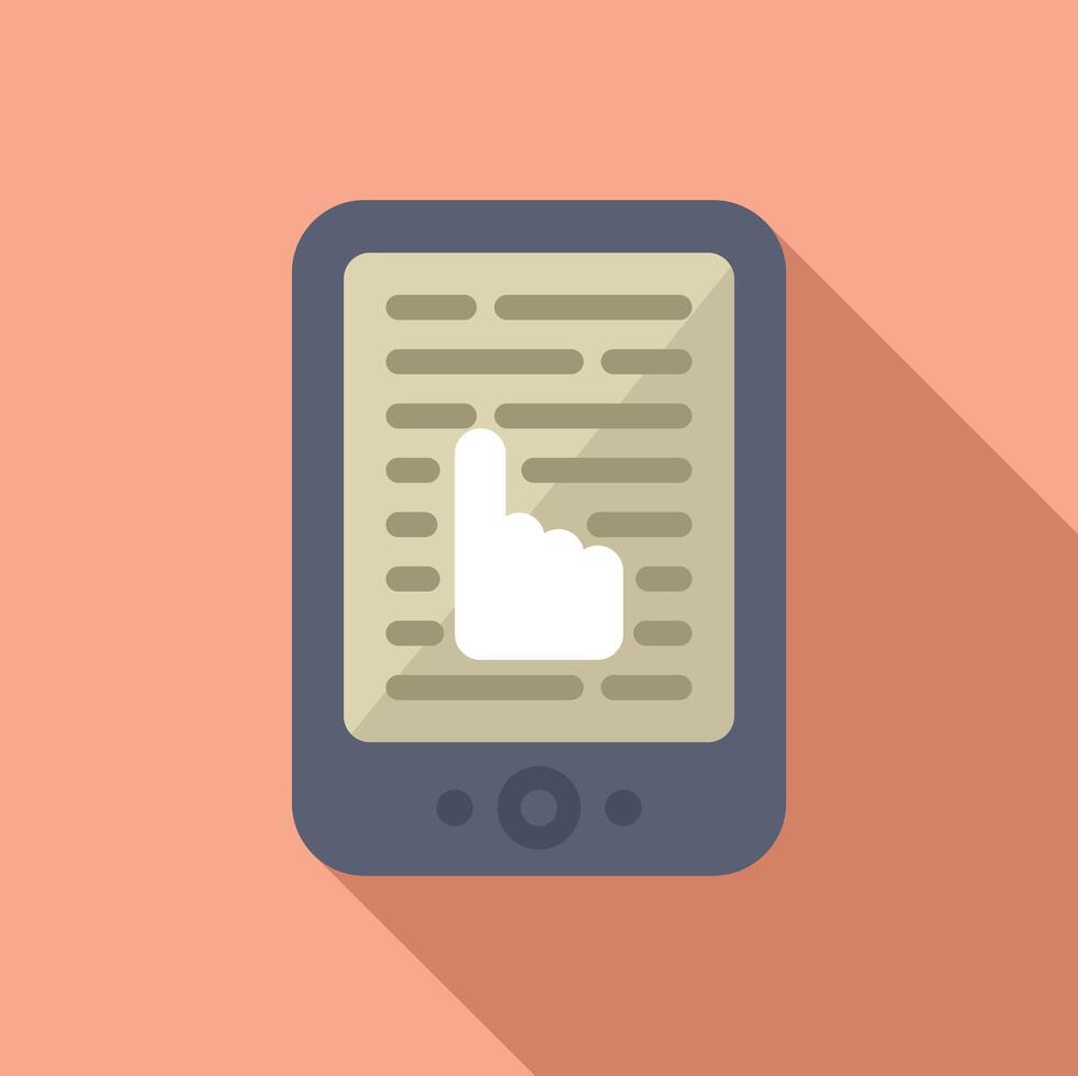 Creative training reading icon flat . Device app vector