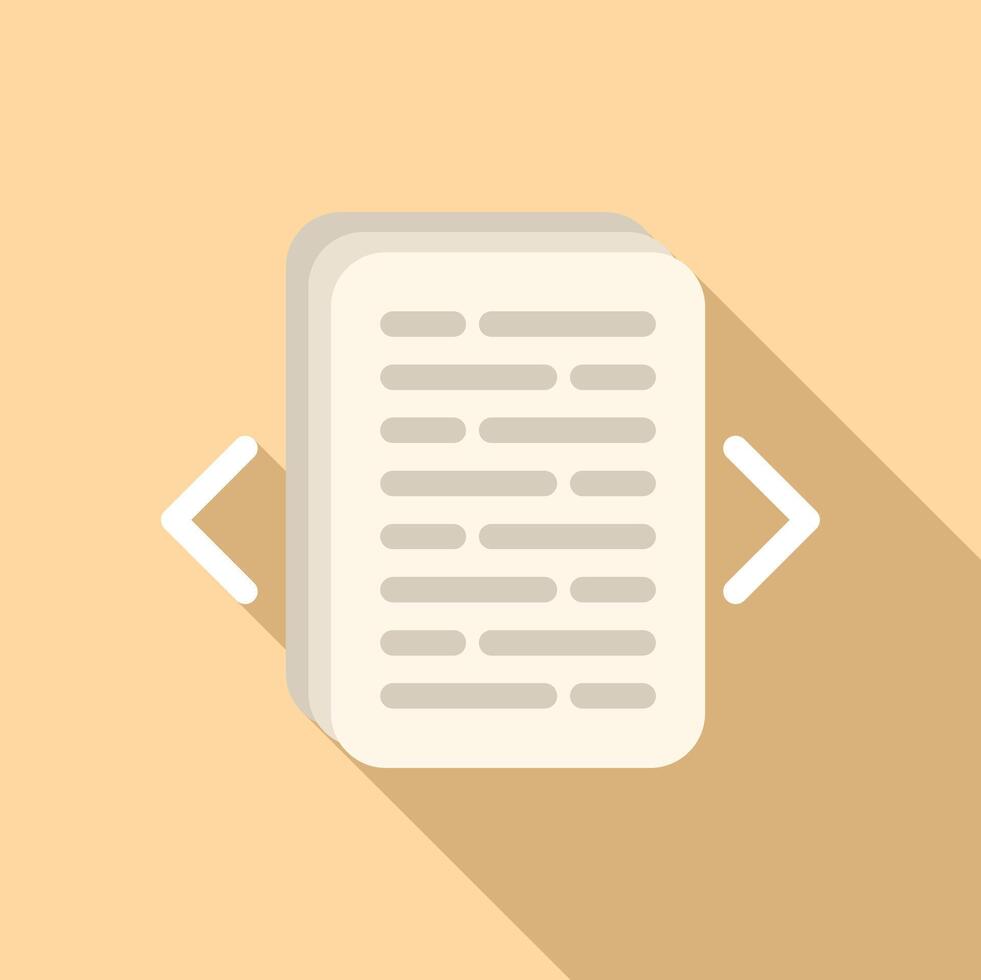Change digital book page icon flat . Online bookstore vector