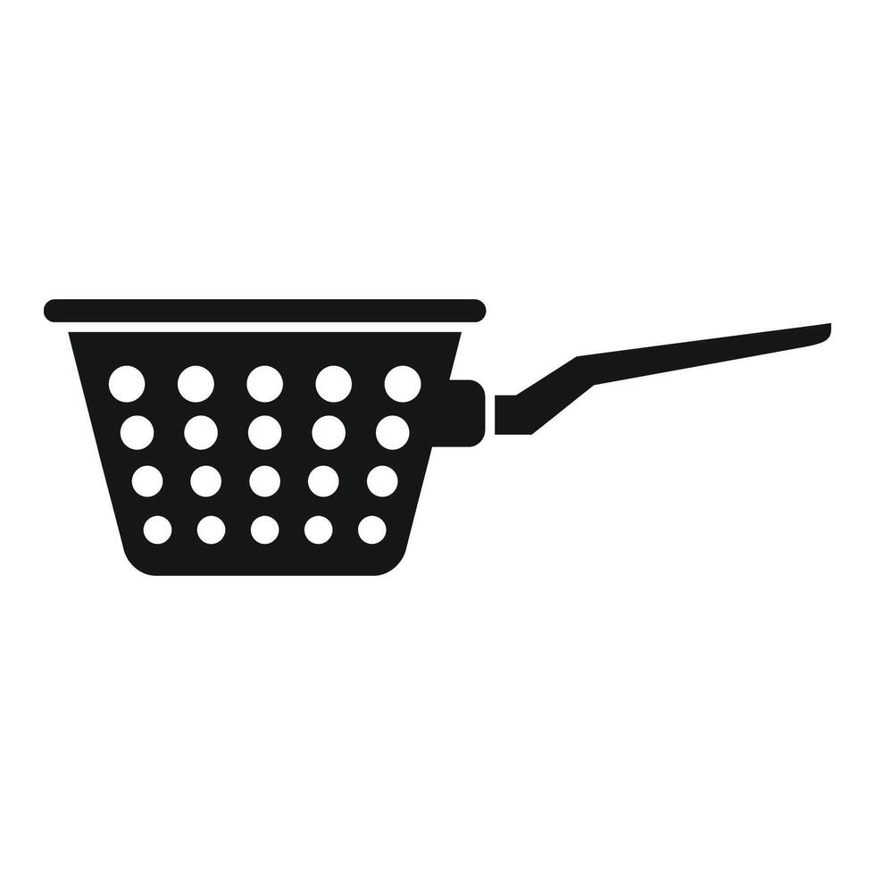 New model colander icon simple . Cooking element vector