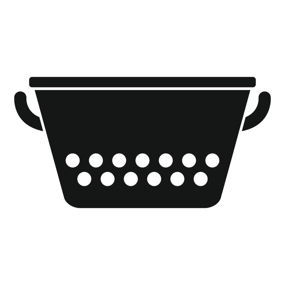 Drainer colander icon simple . Cooking pot vector