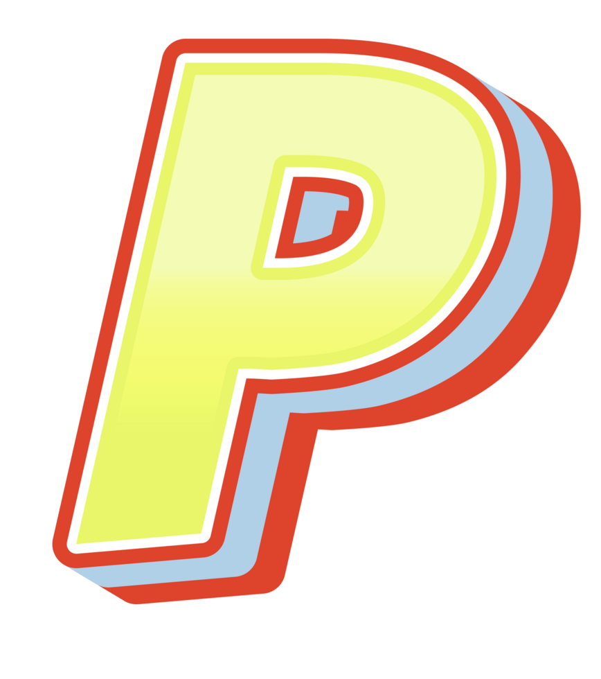 3D Cartoon Alphabet Letter and Number png