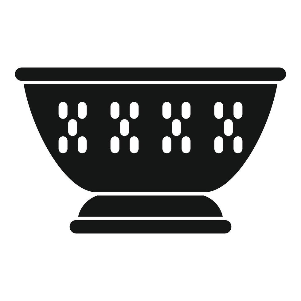 Baker element colander icon simple . Dish tool vector