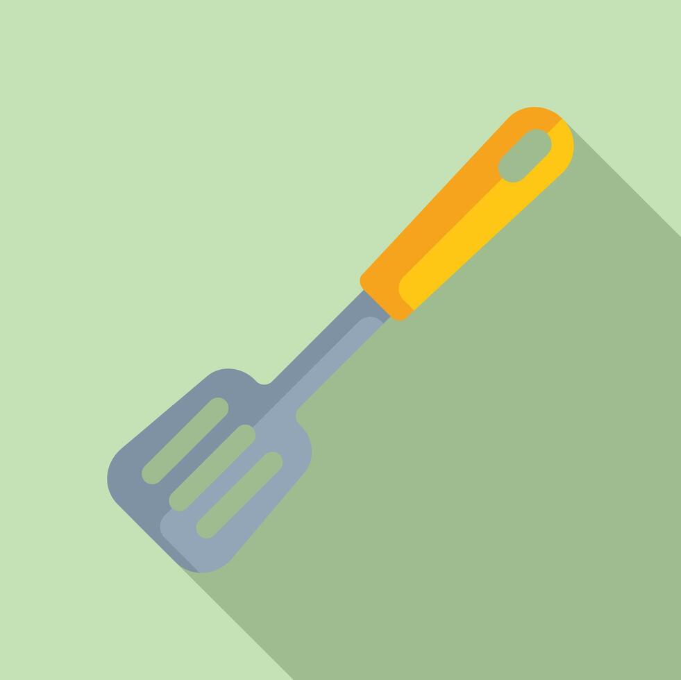 Traditional spatula icon flat . Cooking tool vector