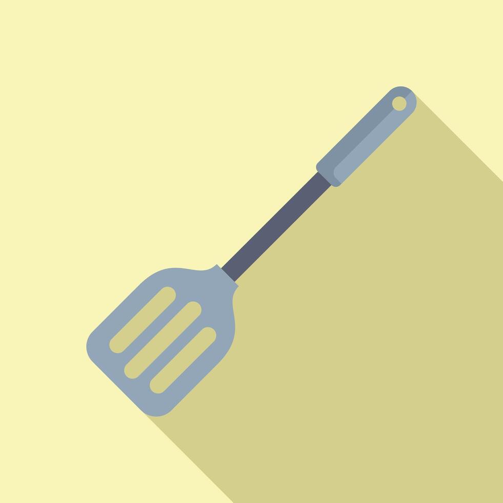 Chef spatula icon flat . Cook equipment vector