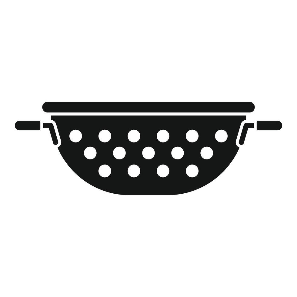 Preparation object colander icon simple . Food kit vector