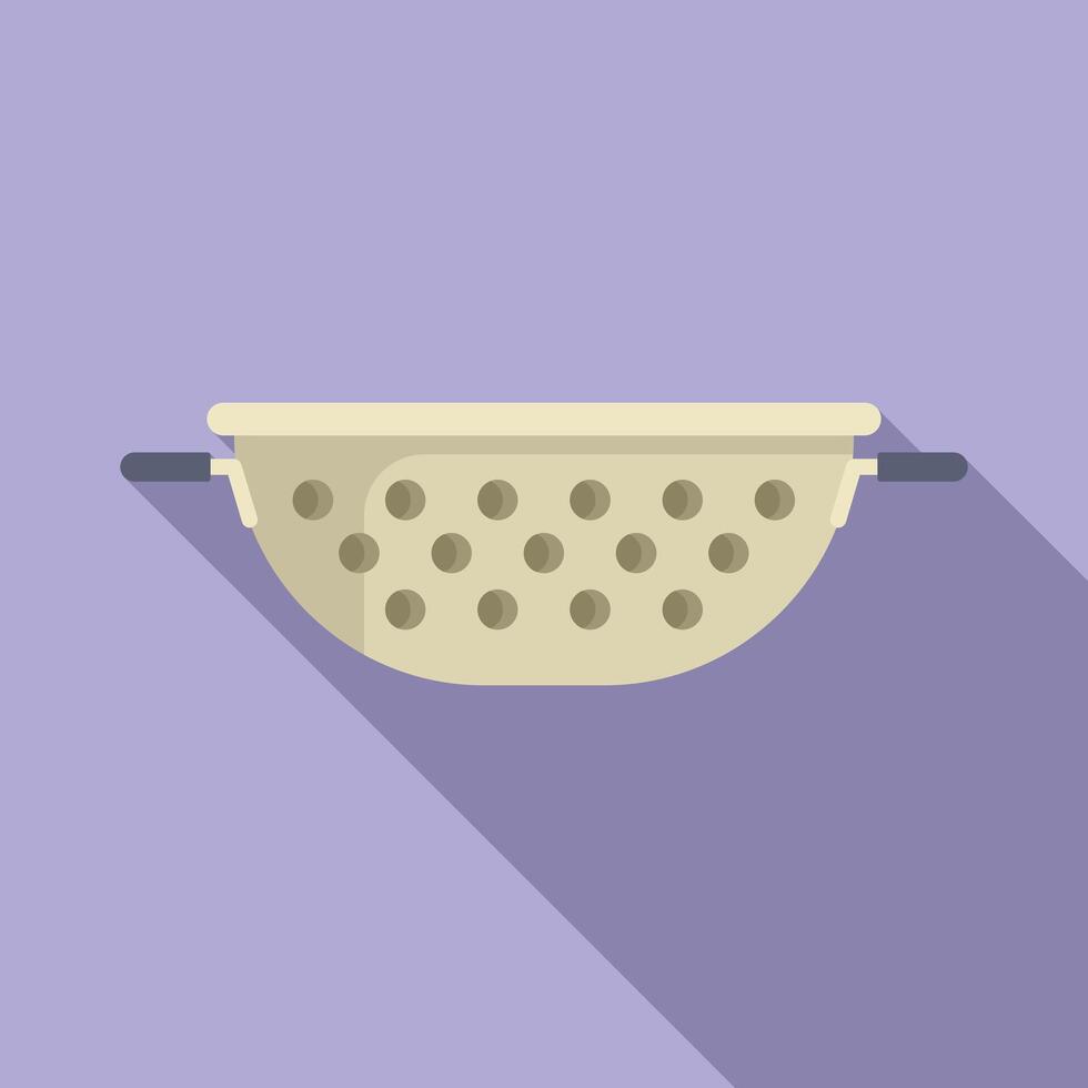 Preparation object colander icon flat . Food kit vector