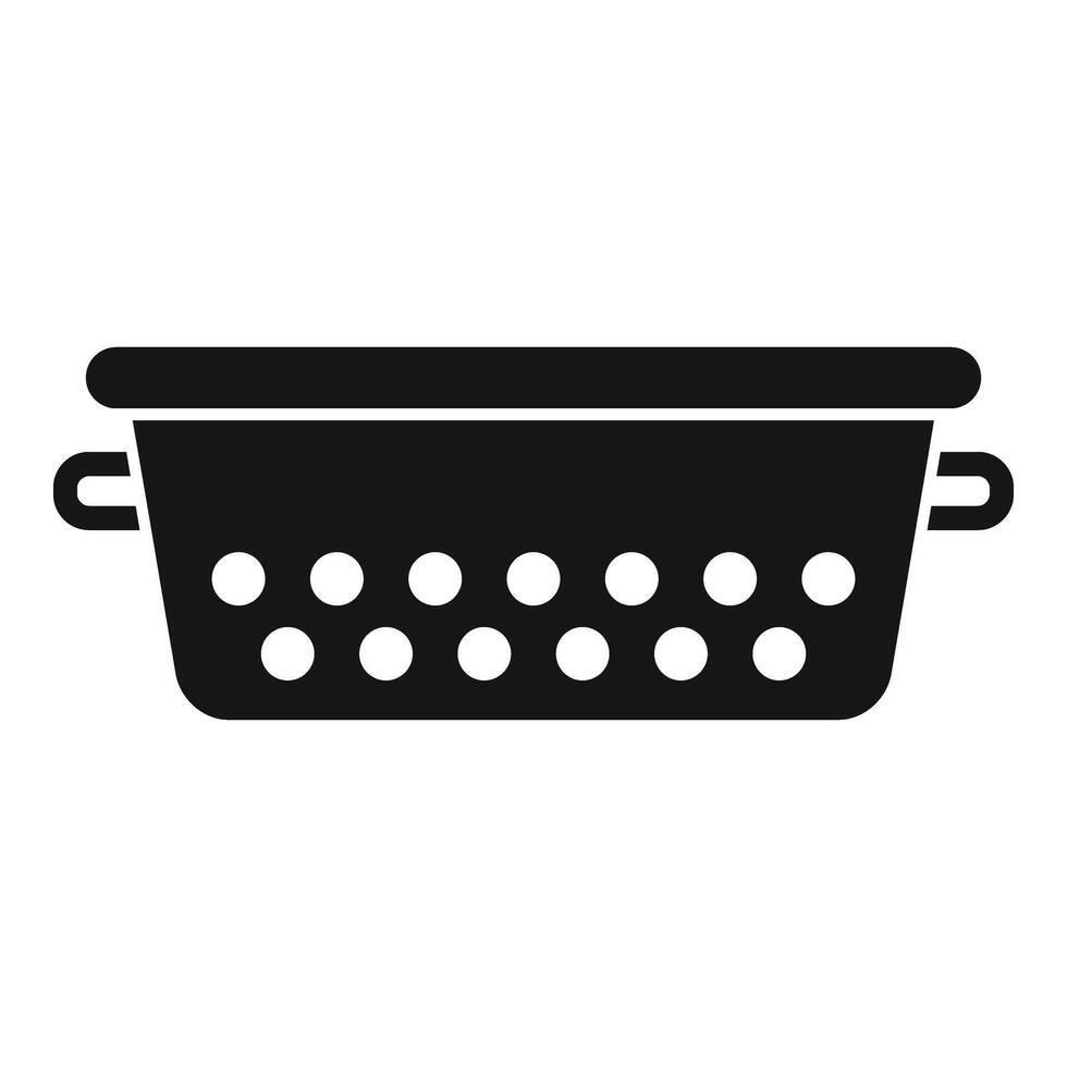 Colander kit tool icon simple . Cooking element vector