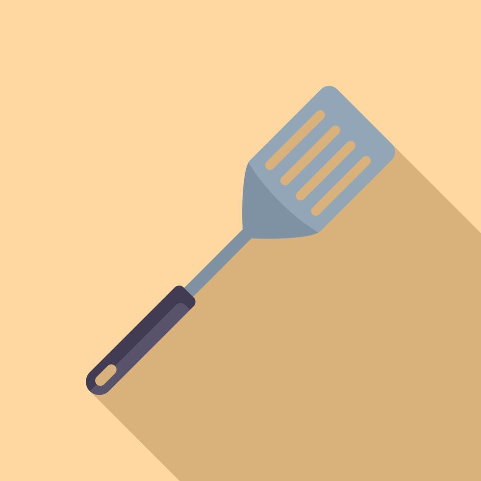 Culinary spatula tool icon flat . Cooking accessory vector