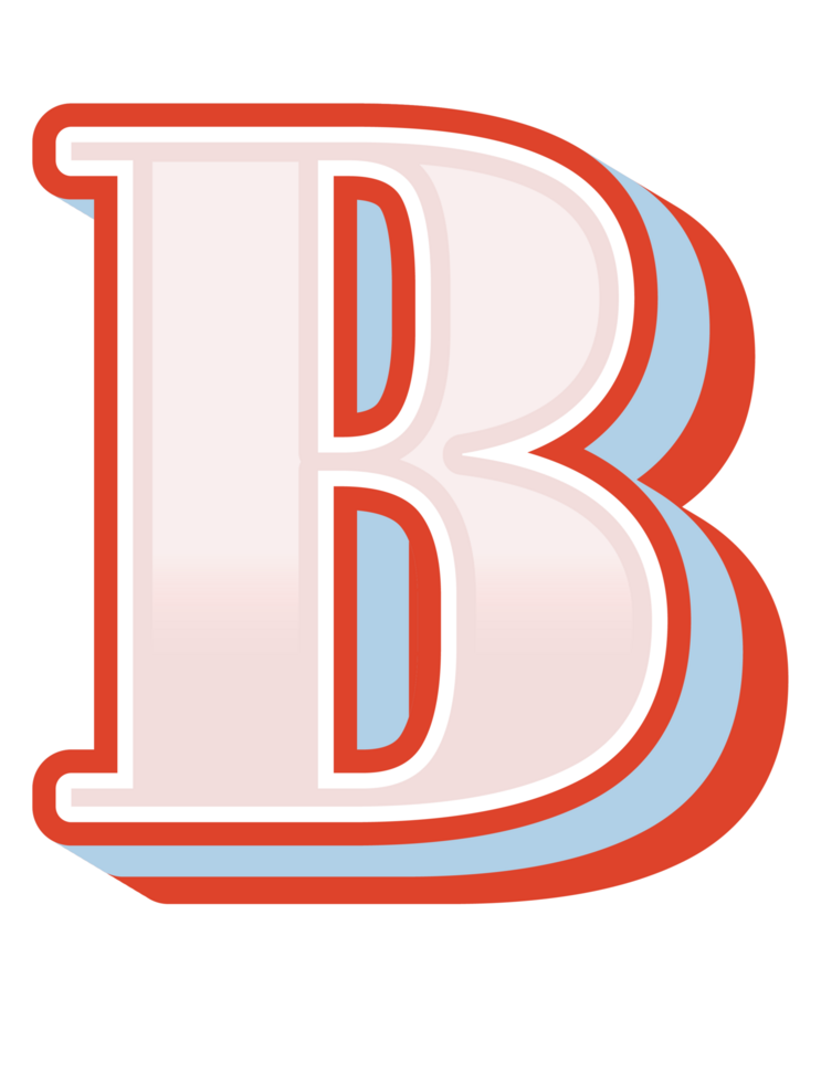 3D Cartoon Alphabet Letter and Number png