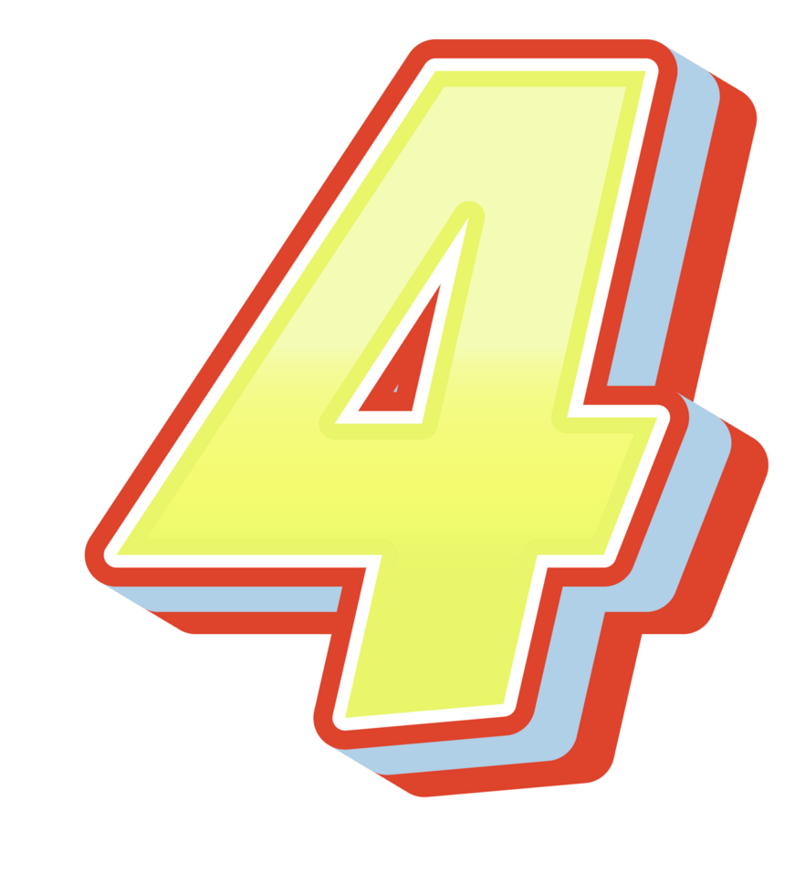 3D Cartoon Alphabet Letter and Number png