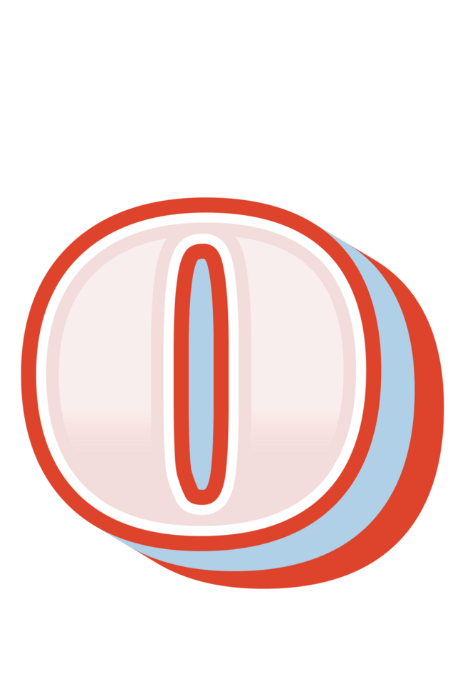 3D Cartoon Alphabet Letter and Number png