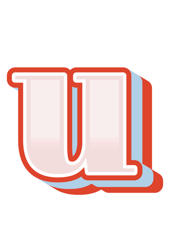 3D Cartoon Alphabet Letter and Number png