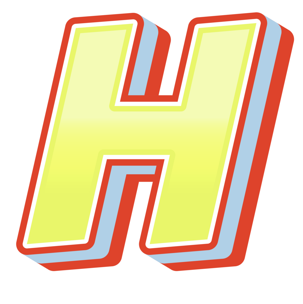 3D Cartoon Alphabet Letter and Number png